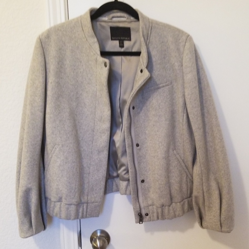 BR wool cropped bomber - like new